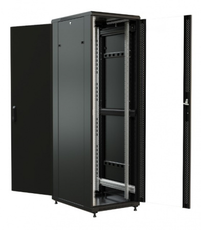 WR-TT-4762-AS-RAL9004 Шкаф напольный 19-дюймовый, 47U, 2277х600х1200 мм (ВхШхГ) Фото