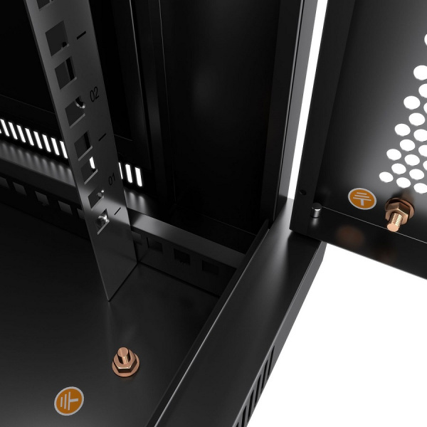 Cabeus SH-05F-15U60/35m-R-BK Шкаф телекоммуникационный настенный разобранный 19