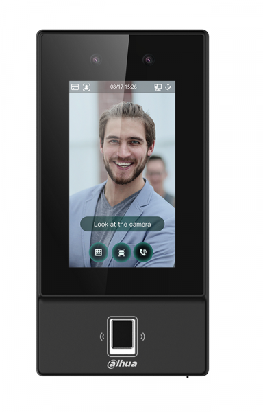 DHI-ASI6214S-D AI терминал учета рабочего времени и контроля доступа с распознаванием лиц и отпечатков пальцев Фото