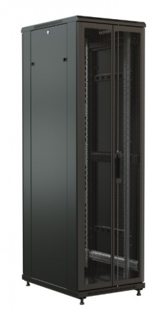 WR-TT-4268-DD-RAL9004 Шкаф напольный 19-дюймовый, 42U, 2055x600х800 мм (ВхШхГ) Фото