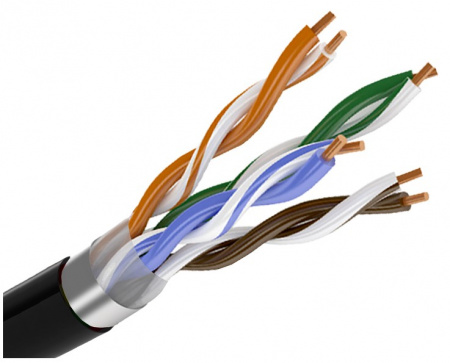 Кабель витая пара Optimus FTP Outdoor CAT5e, 4PR 24AWG Cu, 4x2x0,51 (LAN) Cu, 305м Фото