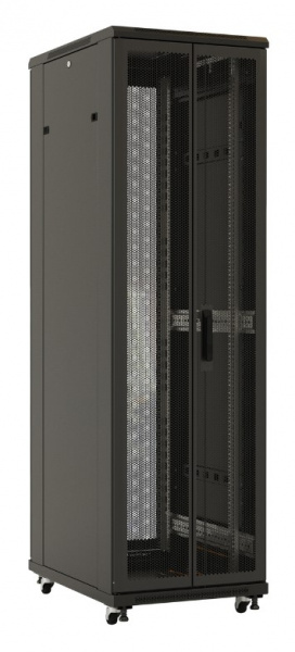 Hyperline TTB-4282-DD-RAL9004 Шкаф напольный 19-дюймовый, 42U, 2055x800х1200 мм (ВхШхГ) Фото