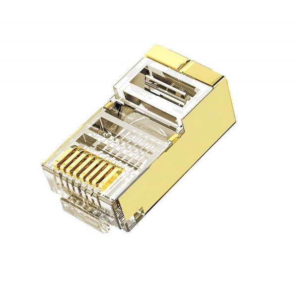Джек RJ-45 (золотой) 8P8C кат 5е. Unibrave Фото Джек RJ-45 (золотой) 8P8C кат 5е. Unibrave Фото