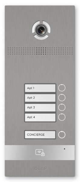 BI-04FB SILVER Вызывная панель на 4 абонента Фото BI-04FB SILVER Вызывная панель на 4 абонента Фото