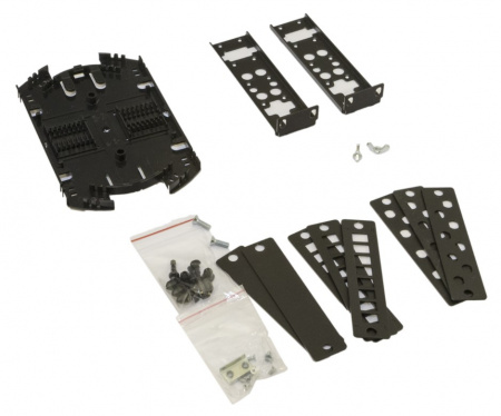 Hyperline FO-19V-1U-3xSLT-W130H30-24UN-BK Бокс оптический универсальный 19