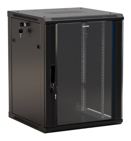Hyperline TWB-1266-GP-RAL9004 Шкаф настенный 19-дюймовый (19