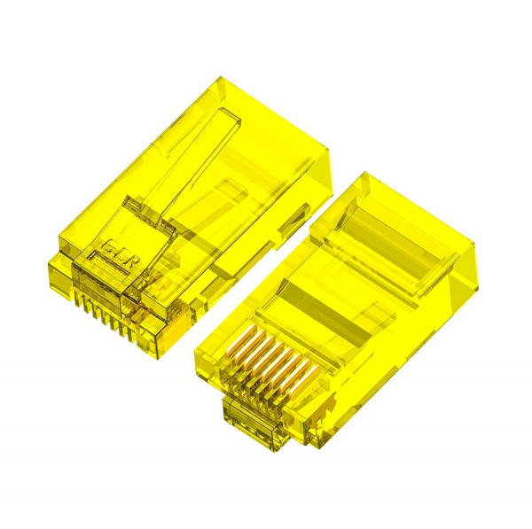 Джек RJ-45 (желтый) 8P8C кат 5е. Unibrave Фото Джек RJ-45 (желтый) 8P8C кат 5е. Unibrave Фото
