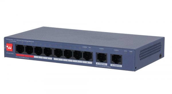 DH-CS4010-8ET2GT-110 8-портовый PoE коммутатор с функцией облачного управления Фото