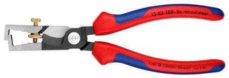 Клещи для удаления изоляции,с функцией резания кабеля 180 mm KN-1362180 Фото