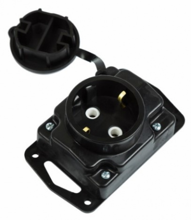 Розетка штепсельная переносная с заземляющим контактом влагозащищенная IP44 16 А REXANT Фото