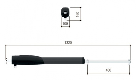 ATS30AGS Привод 230 В линейный, самоблокирующийся, со встроенными концевыми выключателями Фото