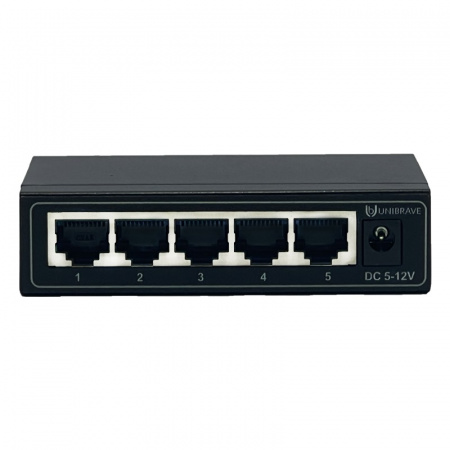 UB-SW-1005-12V Сетевой неуправляемый коммутатор Unibrave на 5 портов 100 Мбит/c, 12V Фото
