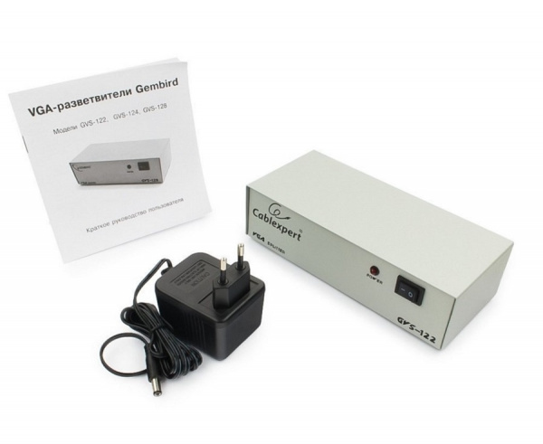 Разветвитель VGA Cablexpert GVS122, HD15F/2x15F, 1 компьютер - 2 монитора, каскадируемый Фото Разветвитель VGA Cablexpert GVS122, HD15F/2x15F, 1 компьютер - 2 монитора, каскадируемый Фото
