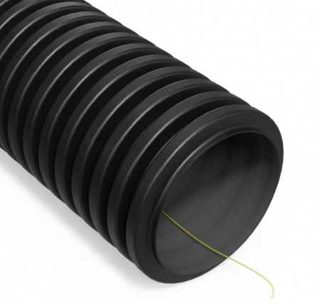 Труба гофрированная двустенная ПНД, чёрная, d50мм (PR15.0315) Фото