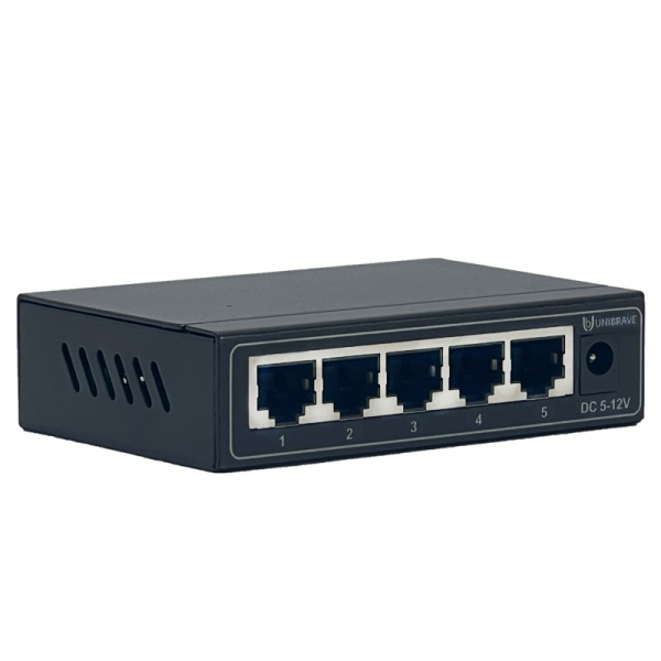 UB-SW-1005-12V Сетевой неуправляемый коммутатор Unibrave на 5 портов 100 Мбит/c, 12V Фото
