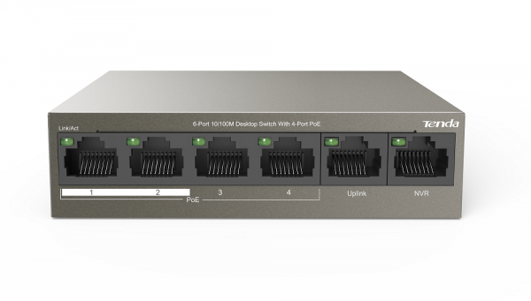 TEF1106P-4-63W 6-портовый неуправляемый PoE коммутатор 10/100 Мбит/с c 4 портами PoE Фото