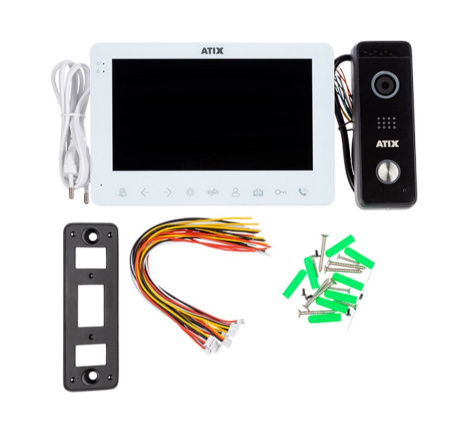 AT-I-K711F/T White Комплект: видеодомофон FHD и видеопанель FHD Фото