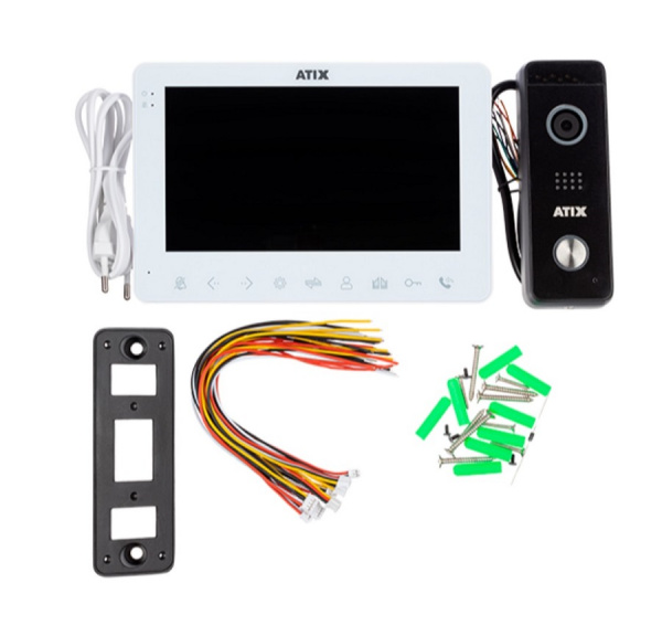 AT-I-K711F/T White Комплект: видеодомофон FHD и видеопанель FHD Фото