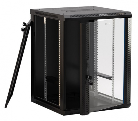 Hyperline TWB-2266-GP-RAL9004 Шкаф настенный 19-дюймовый (19