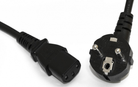 Hyperline PWC-IEC13-SHM-3.0-BK Кабель питания компьютера (Schuko+C13) (3x1.00), 10A, угловая вилка Фото Hyperline PWC-IEC13-SHM-3.0-BK Кабель питания компьютера (Schuko+C13) (3x1.00), 10A, угловая вилка Фото