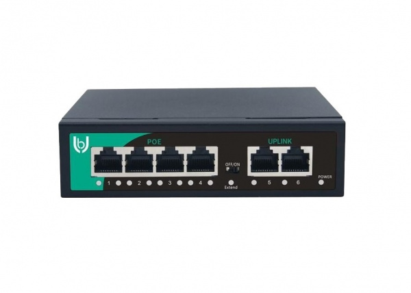 UB-SW-4F2F-60 Base Неуправляемый коммутатор Unibrave с поддержкой PoE на 4 порта Фото