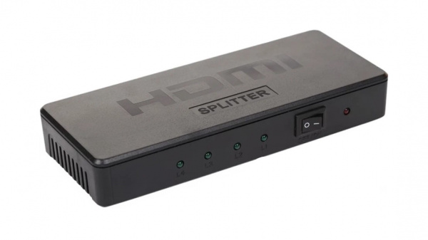 Делитель гнездо HDMI на 4 гнезда HDMI, металл  REXANT Фото