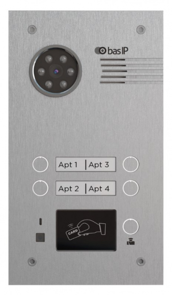 BA-04BD SILVER Вызывная панель на 4 абонента Фото BA-04BD SILVER Вызывная панель на 4 абонента Фото