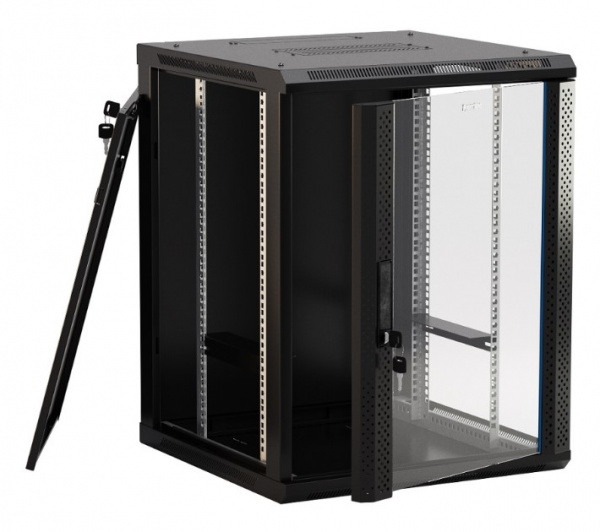 Hyperline TWB-0666-GP-RAL9004 Шкаф настенный 19-дюймовый (19