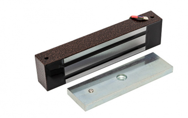 ML-400 KB-2 Электромагнитный влагозащищенный замок с уголком, цвет коричневый Фото