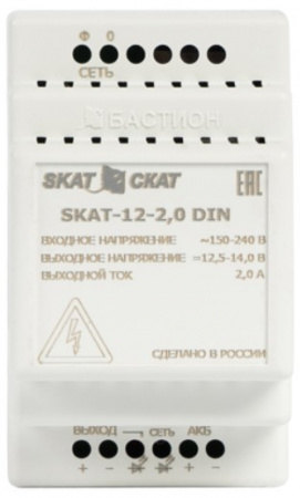 SKAT-12-2.0 DIN источник питания 12В 2,3А АКБ внешн. 1х7-17Ач ток заряда 2,0–Iнагр. Фото SKAT-12-2.0 DIN источник питания 12В 2,3А АКБ внешн. 1х7-17Ач ток заряда 2,0–Iнагр. Фото