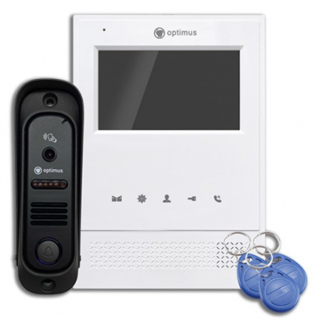 Комплект видеодомофона Optimus Leader 2.0 IK-4.0 (w+b) Фото