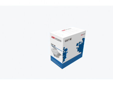 Кабель Hikvision UTP DS-1LN5E-E/E, CAT5e, 24AWG, бухта 305м для внутренней прокладки Фото