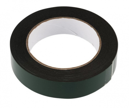 Двухсторонний скотч REXANT, черная, вспененная ЭВА основа, 25 мм, ролик 5 м Фото