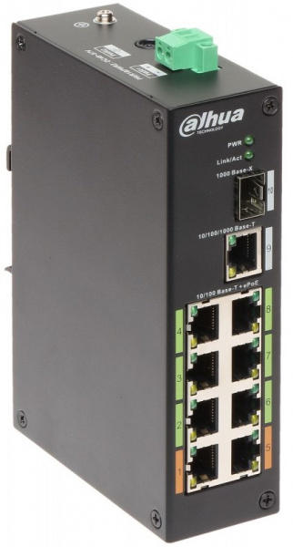 DH-LR2110-8ET-120 8-портовый неуправляемый коммутатор с ePoE Фото