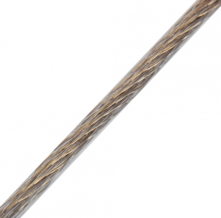 Трос стальной в ПВХ оплетке d=4,0 мм, прозрачный (бухта 100 м)  REXANT Фото