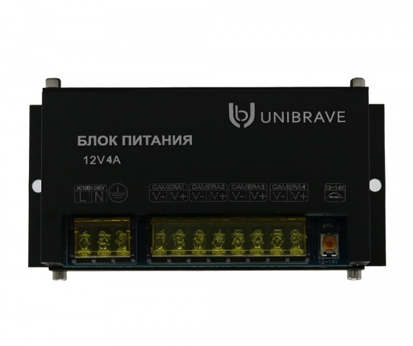 Блок питания Unibrave UB-БП-12V4А-4CH, металл Фото Блок питания Unibrave UB-БП-12V4А-4CH, металл Фото