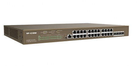 G5328P-24-410W Управляемый L3 PoE коммутатор IP-COM c 24 портами PoЕ 10/100/1000 Мбит/с, 4 SFP 1000 Мбит/с Фото