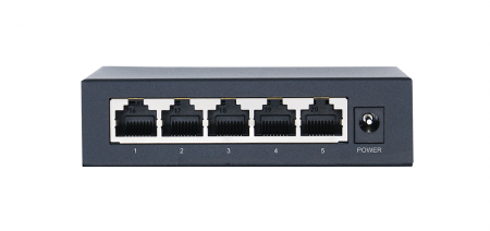 UB-SW-4F1F-48 out Base Неуправляемый коммутатор Unibrave с поддержкой PoE на 4 порта с внешним адаптером питания Фото