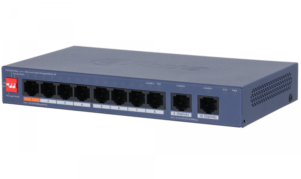 DH-CS4010-8ET2GT-60 8-портовый PoE коммутатор с функцией облачного управления Фото