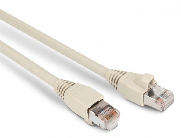 Hyperline PC-LPM-STP-RJ45-RJ45-C6a-2M-LSZH-GY Патч-корд F/UTP, экранированный, Cat.6a, LSZH, 2 м. Фото