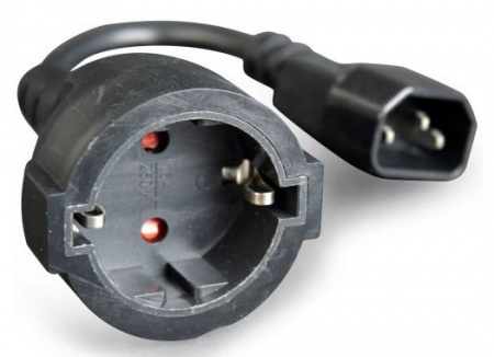 Удлинительный кабель питания Cablexpert PC-SFC14M-01, C14 - евро-розетка Фото Удлинительный кабель питания Cablexpert PC-SFC14M-01, C14 - евро-розетка Фото