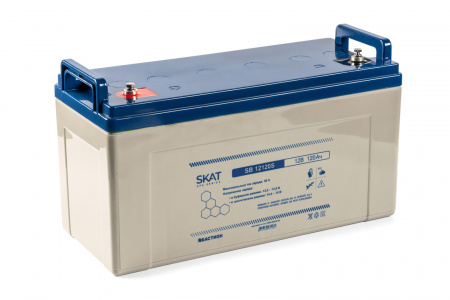 SKAT SB 12120S АКБ свинцово-кислотная тип AGM 12V 120Ач Iзар.36А, клеммы под болт М6 Фото