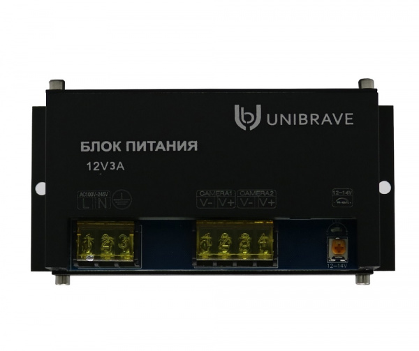 Блок питания Unibrave UB-БП-12V3А-2CH, металл Фото Блок питания Unibrave UB-БП-12V3А-2CH, металл Фото