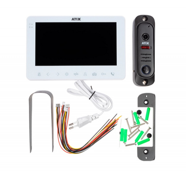 AT-I-K710C/T White Комплект: видеодомофон СVBS и видеопанель СVBS Фото
