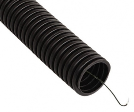 Труба ПВХ легкая черная D=20 (Промрукав) (PR01.0055) Фото