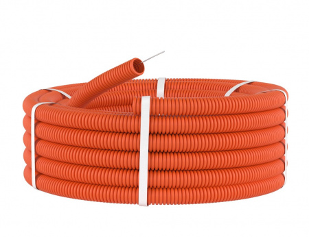 Труба ПНД тяжелая оранжевая D=20 (71520) Труба гофрированная, с протяжкой Фото