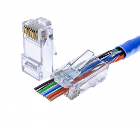 Проходной джек RJ-45 кат.5e Unibrave Фото