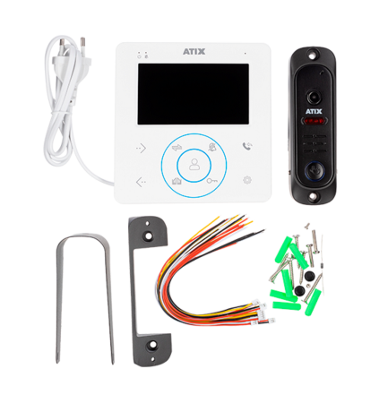 AT-I-K410C/T White Комплект: видеодомофон СVBS и видеопанель СVBS Фото