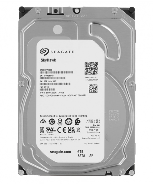 Жесткий диск 6TB Seagate Skyhawk ST6000VX008 HDD, SATA III, 3.5