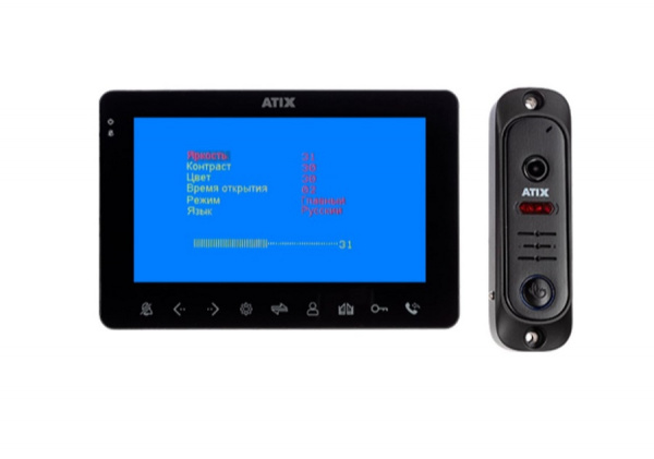 AT-I-K710C/T Black Комплект: видеодомофон СVBS и видеопанель СVBS Фото